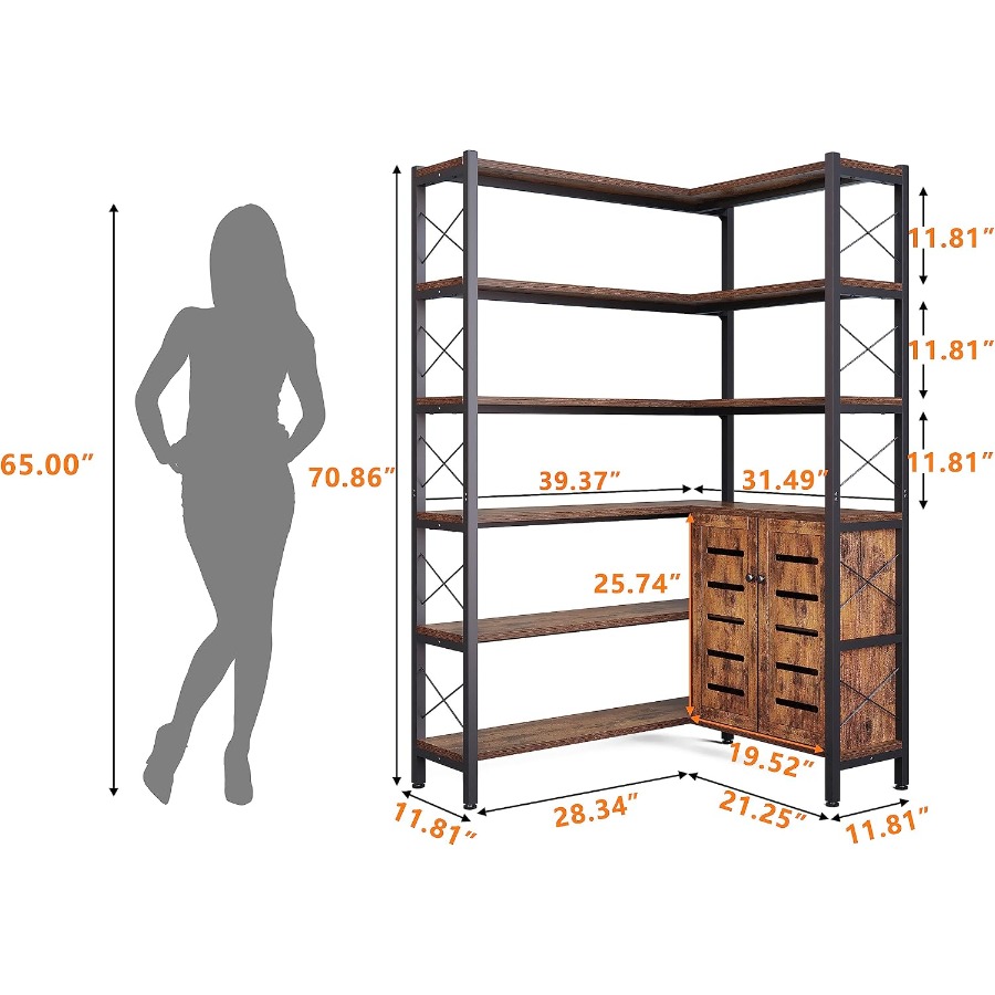 Estantería de esquina con 6 es - Bookshelf reseña y precio