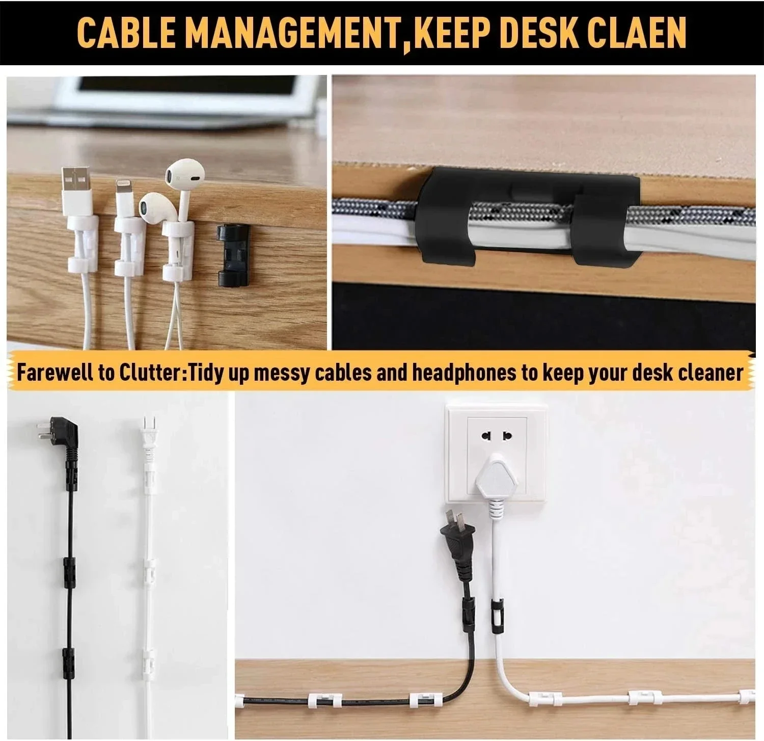Organizador de cables, soporte - Desk Organizer reseña y precio